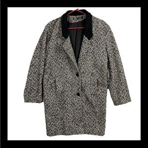 Vintage Lauren Banks Pea Coat Women’s Size 6 Wool Tweed USA 90s Long Jacket